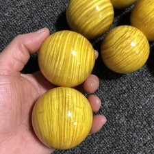 Golden Nanmu Hand Balls 5cm Solid Wood Health Massage Fitness Balls (Pair) picture