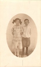 Findlay OH Elsea Family Children RPPC Identified Dean Elsea Boy Girl c1910 picture