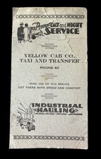 1930’s Yellow Cab Co. Taxi And Transfer Industrial Hauling Advertisement  picture