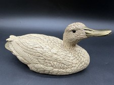 Vintage DUCCI FIRENZE Gold Bill Cream Duck Resin Figure picture