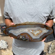 14.5lb Natural Lace Banded Agate Quartz Crystal Rough mineral specimens Healing picture