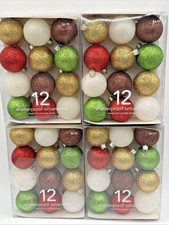 48 Martha Stewart Woodland Glittered 1.5” Ball Ornaments Shatterproof 2006 Kmart picture