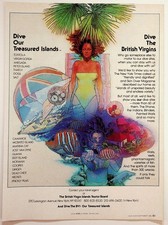1985 British Virgin Islands Travel Ad Skin Diver Magazine BVI Diving Tourism picture