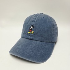 Disney Parks Mickey Mouse Blue Denim Baseball Hat Cap Adjustable Adult One Size picture