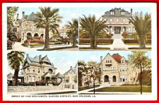 Garden District Homes Multi View 1930 Postcard New Orleans American Art picture