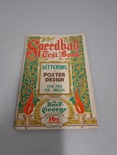 1952 SPEEDBALL TEXT, LETTERING AND POSTER DESIGN BOOK For Pen & Brush, VTG, GUC picture