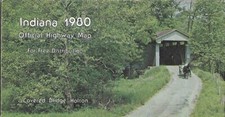 1980 INDIANA Official State Highway Road Map Holton Covered Bridge South Bend picture