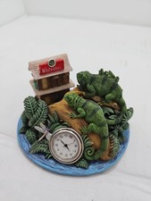Budweiser 1999 Iguanas Lizards Desk Clock Vintage Beer Advertising w/ Box picture