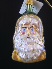 Vintage Christopher Radko CHRISTMAS PAST/Santa/Green Hood Christmas Ornament picture