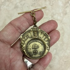 Rare Shriners El Zagal Temple 1908 Brass Commemorative Medal picture