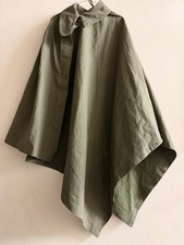 1954 Vtg British Army Rain Cape Groundsheet Poncho Strauss & Sons Canvas  picture