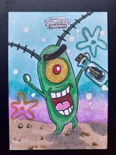 2025 Topps Chrome SpongeBob Sketch Plankton with Formula (Glitter) FREE POSTAGE picture