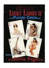 Olivia's Lucky Ladies II Playing Cards Bettie Page 1 Set Red or Blue picture