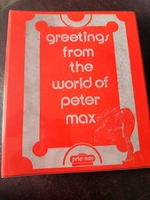 Greetings From the World of Peter Max, Greeting Cards in Trade Binder, 1974 picture