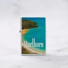 MARLBORO Metal Refillable Lighter Windproof Grinding Wheel Kerosene Lighter picture
