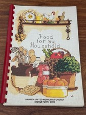 VTG Food for My Household Recipes Cookbook Amanda United Methodist Church Spiral picture