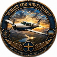 Beechcraft Bonanza metal sign picture