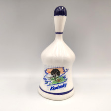 Kentucky Souvenir Ceramic Bell Lipco Blue and White Gift Souvenir Bluegrass picture