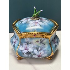 Lena Liu Ardleigh Elliott Whispering Wings Porcelain Music Box Hummingbird 2002 picture