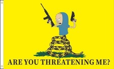 Eksent Outdoor Are you threatening me flag 3x5ft Beavis and Butthead banner f... picture