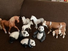 Schleich Animal Lot - Horses, Foal, Panda, Cow, Calf picture