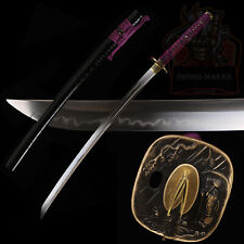 Unokubi Zukuri Japanese Katana Sword Full Tang T10Steel Clay Tempered Real Hamon picture