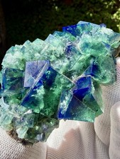 English Fluorite Specimen From Rogerley Mine Pocket 42 UK, 10cm X 6.5cm, 400gm picture