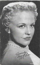 EXHIBIT CO. ARCADE VOCALISTS CARD 1950's PEGGY LEE RARE, POPULAR CARD picture
