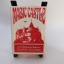 Vintage Pre-1980s Magic Castle Hollywood Red Playing Cards Rare USPCC Ohio Open picture