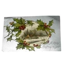 Postcard A Merry Christmas to You Embossed Holiday c1906 Undivided Back C75 picture