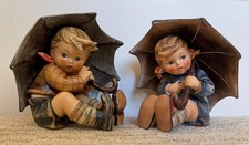 Hummel “Umbrella Boy and Umbrella Girl” 5 inch tall figurines. picture