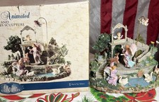 Vintage Classic Treasures Animated Musical Garden Angel Water Fountain Music Box picture