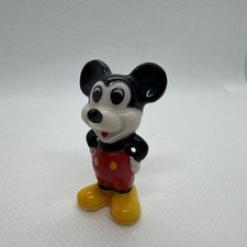 Disney Mickey Mouse Figurine Unisex 2 Inch Black Red Vintage Taiwan Collectible picture