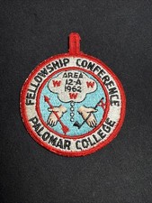 VTG 1962 OA AREA 12-A Order of the Arrow Conference PATCH WWW Palomar College picture
