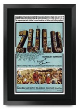 Zulu Movie Film Poster Cast Signed Printed Autograph A3 Framed Print Memorabilia picture
