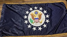 US Ambassador Flag Chief Of Mission 3' X 6' Nylon Embroidered 13 Star Rare New picture