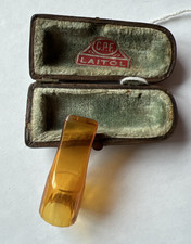 CPF Laitol  Amber Early 20th Century Cigar Holder w/Original Hinged Case picture