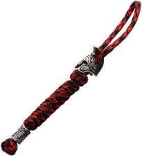 Coeburn Tool Red & Black Paracord Lanyard w/ Spartan Helmet Bead 597RB picture