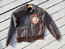 Vtg 1930s 1940s Air Associates Inc Leather Flight Jacket WWII ATC Patch A-2 picture