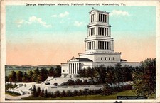 GEORGE WASHINGTON Masonic National Memorial ALEXANDRIA, VA c1924 Postcard picture