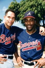 David Justice and Ron Gant Atlanta Braves pose for a portrait at S- Old Photo picture