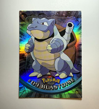 1999 Topps Pokemon TV Animation Edition #09 Blastoise Holo Foil Card LP Vintage picture