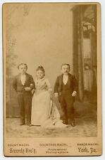 Italian Count Magri and L. Warren Photo by Swords Bros, York PA , dwarf , circus picture