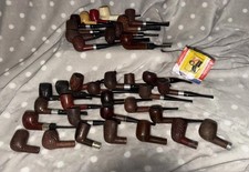 Vintage Wooden Smoking Pipes-Lot of 35 pieces picture