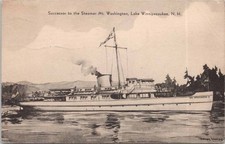 1940 MS Mt. Washington II Steamer Lake Winnipesaukee NH Postcard Meriden picture