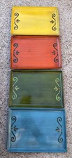 Vtg 60s MCM Retro Davar Serving Tray Sushi Lacquer Ware Set 1965 4 Pc Japan Rare picture
