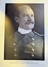 1909 Vintage Magazine Illustration Commander Albert Key USN picture