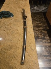 Japanese WWII Naval Officer's Kai- Gunto scabbard original, bring back paper picture