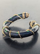 Rare Vintage 1985 Christian Dior POISON Wearable Perfume Flask Cuff Bracelet picture