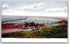 Antique Minnesota Postcard DULUTH Coaching Party Boulevard 1905 picture